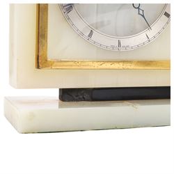 Early 20th century Smiths brass lantern clock, together with serval other mantel clocks