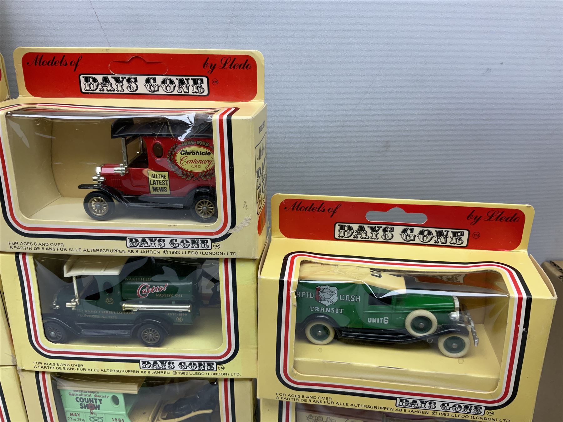 Fifty-two 1980's Days Gone/ Lledo die-cast models including Horse and Carts, all boxed (52)