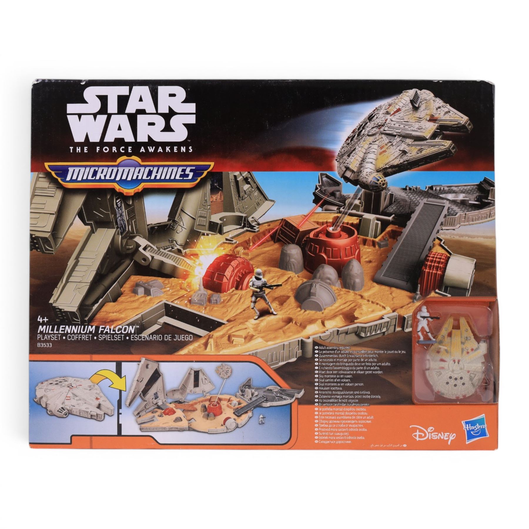 Hasbro Star Wars The Force Awakens models, comprising Poe Dameron Speeder Bike, three Millennium Falcons, including two Micromachines examples and a Force Link Starter Set, all boxed 