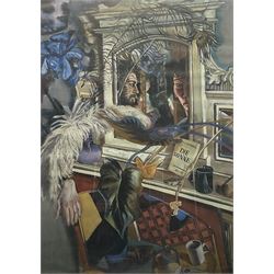 Victoria Brill (British 1958-): The Overmantle Mirror, limited edition colour print signed dated '85 and numbered 24/100 in ink 78cm x 56cm