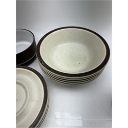 Hornsea Lancaster Vitramic Contrast pattern tea service, including coffee pot, jug, sugar bowl, cups saucers, etc together with other items of Hornsea Lancaster Vitramic