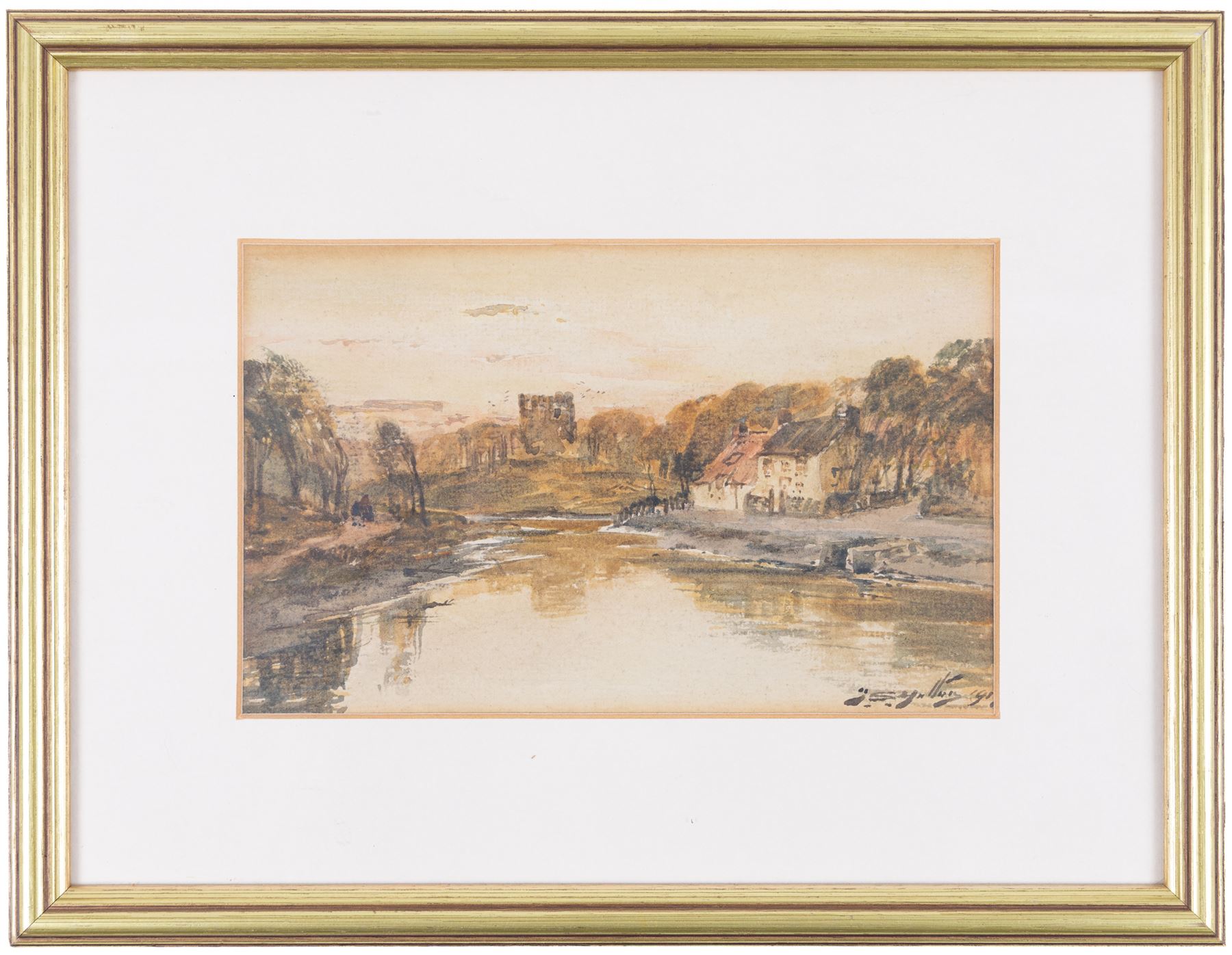 Thomas Swift Hutton (British 1860-1935): 'Whitby Town from Spion Kop' and Castle View, two watercolours one signed, the other titled and attributed verso 26cm x 36cm (2)