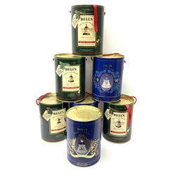 Seven Bell's Old Scotch Whisky ceramic decanters comprising Christmas 1988, 1989, 1990 and 1991 and three Royal Decanters 'Pricess Beatrice 1988', 'Princess Eugenie 1990' and 'The Queen Mother 1990', each 75cl, 43%vol, all decanter seals intact, each housed in a round box (7)