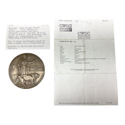 WWI bronze death plaque - John Stuart Phelps