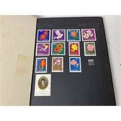 Great British and World stamps, including Queen Elizabeth II first day covers, Australia, Antigua, Canada, Ireland, Italy, Iran etc, housed in various albums and loose
