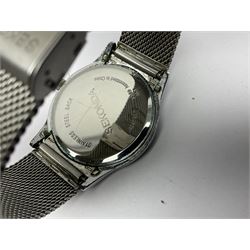 Four gentlemans wristwatches including Seiko Kinetic 50M, Pulsar, Sekonda and Constantin Quartz, boxed, together with a ladies Accurist wristwatch