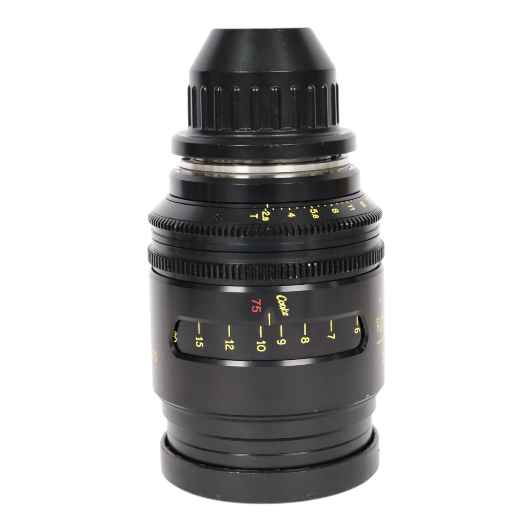 Cooke Mini S4/i 75mm T2.8 prime lens with PL mount, serial no. 8075-0714, with front and back lens caps