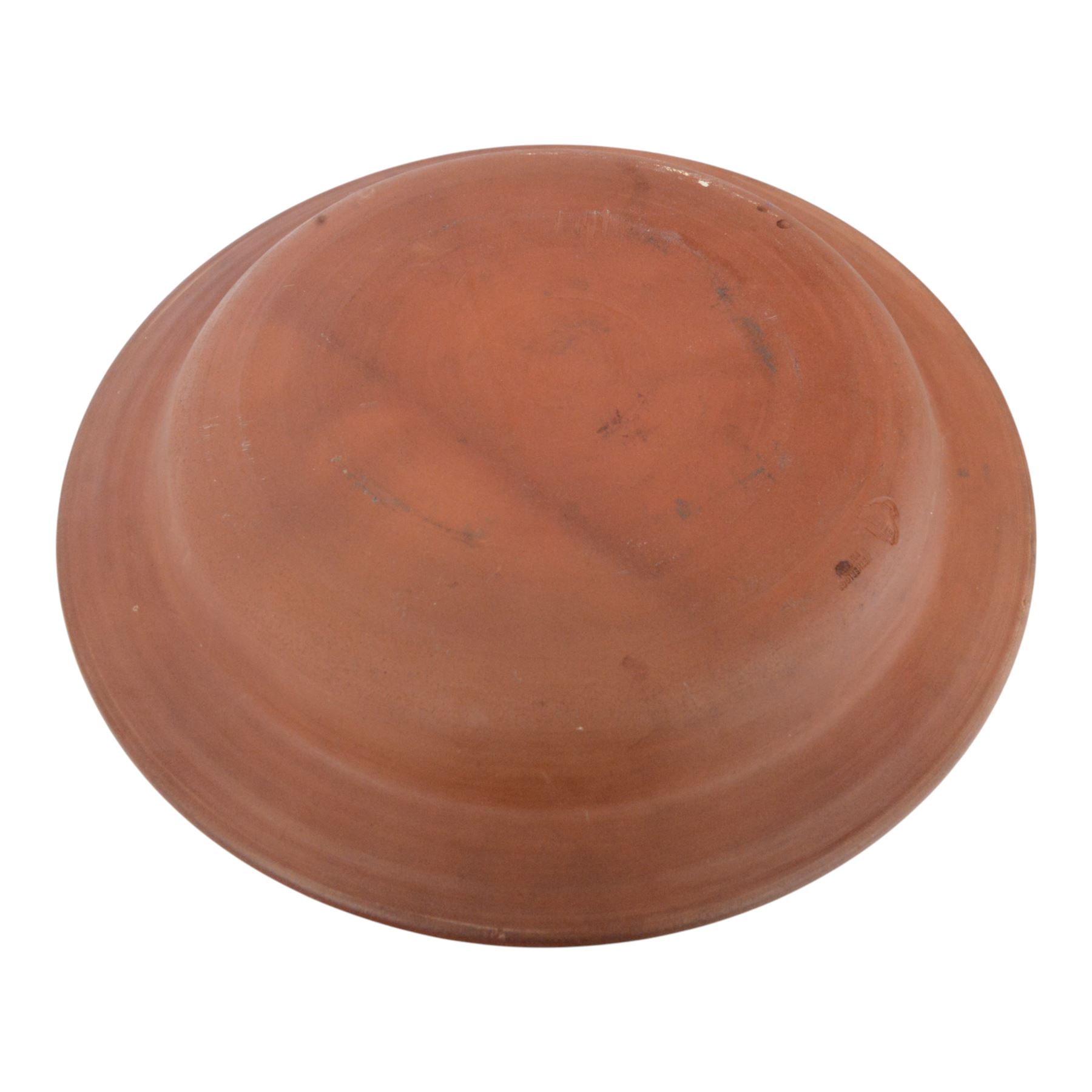 Wetheriggs Pottery of Penrith slipware Ivanhoe charger, the centre depicting a pair of jousting knights, with the King and Queen looking on, with impressed marks beneath, D51cm 