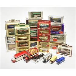 Various makers - twenty-eight die-cast models of buses by EFE (Exclusive First Editions), Lledo, Days Gone etc including GB Models limited edition Bedford OB Coach No.45/1000 with certificate; most boxed but six unboxed (28)