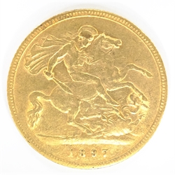  1897 gold half sovereign  