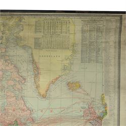 The Scarborough Company (London c.1907): 'Scarborough's Map of the World', double-sided rolled map on waxed silk, showing North America and South America recto, and Europe, Asia, Africa and Australasia verso, 101cm x 101cm