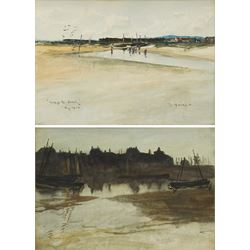 John Blyth Marshall (British 1898-1930): 'Mouth of the Lossie' (Lossiemouth) Scotland, pair watercolours signed and inscribed 24cm x 34cm (2)