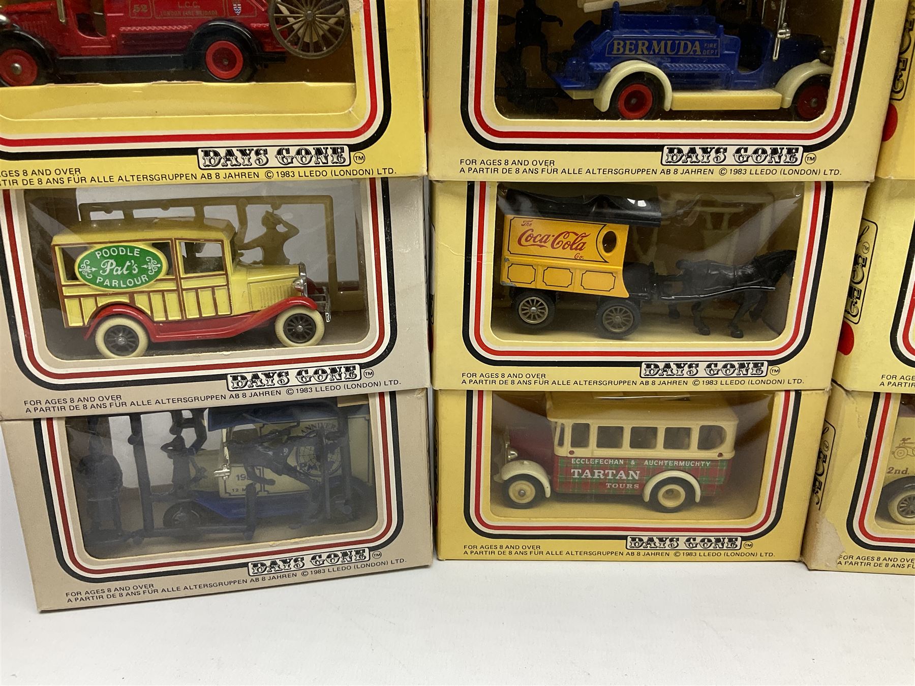 Fifty-two 1980's Days Gone/ Lledo die-cast models including Horse and Carts, all boxed (52)