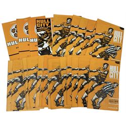 Collection of 1950s and later football programmes, including a quantity of 1950s and 1960s Hull City football programmes, five Under 23s/Schools International programmes and 1960s and later Football League Review Journals