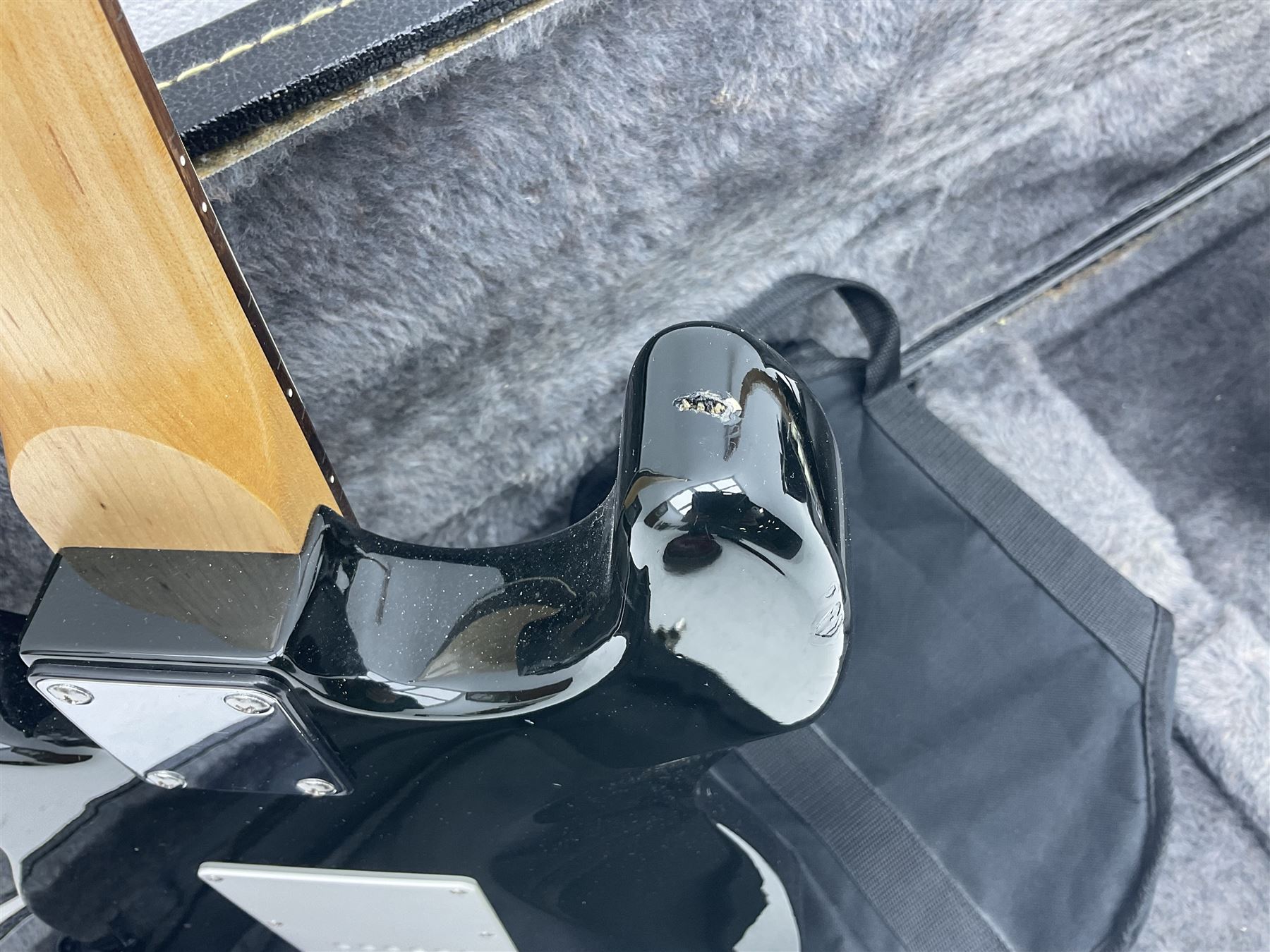 Fender style sunburst electric guitar with manuscript mark 'Zenta Stratocaster 1963' L97cm; in hard carrying case; another similar unmarked sunburst electric guitar; in gig bag; and Fender Frontman Amplifier, serial no.M473406 (3)