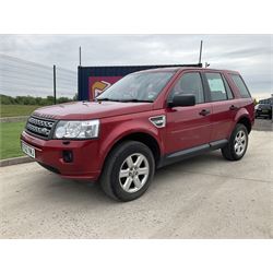 LAND ROVER - Freelander 2 2012, 2.2 TD4 GS, 85,000 miles, manual, red, V5 present, single key - THIS LOT IS TO BE COLLECTED BY APPOINTMENT FROM DUGGLEBY STORAGE, GREAT HILL, EASTFIELD, SCARBOROUGH, YO11 3TX
