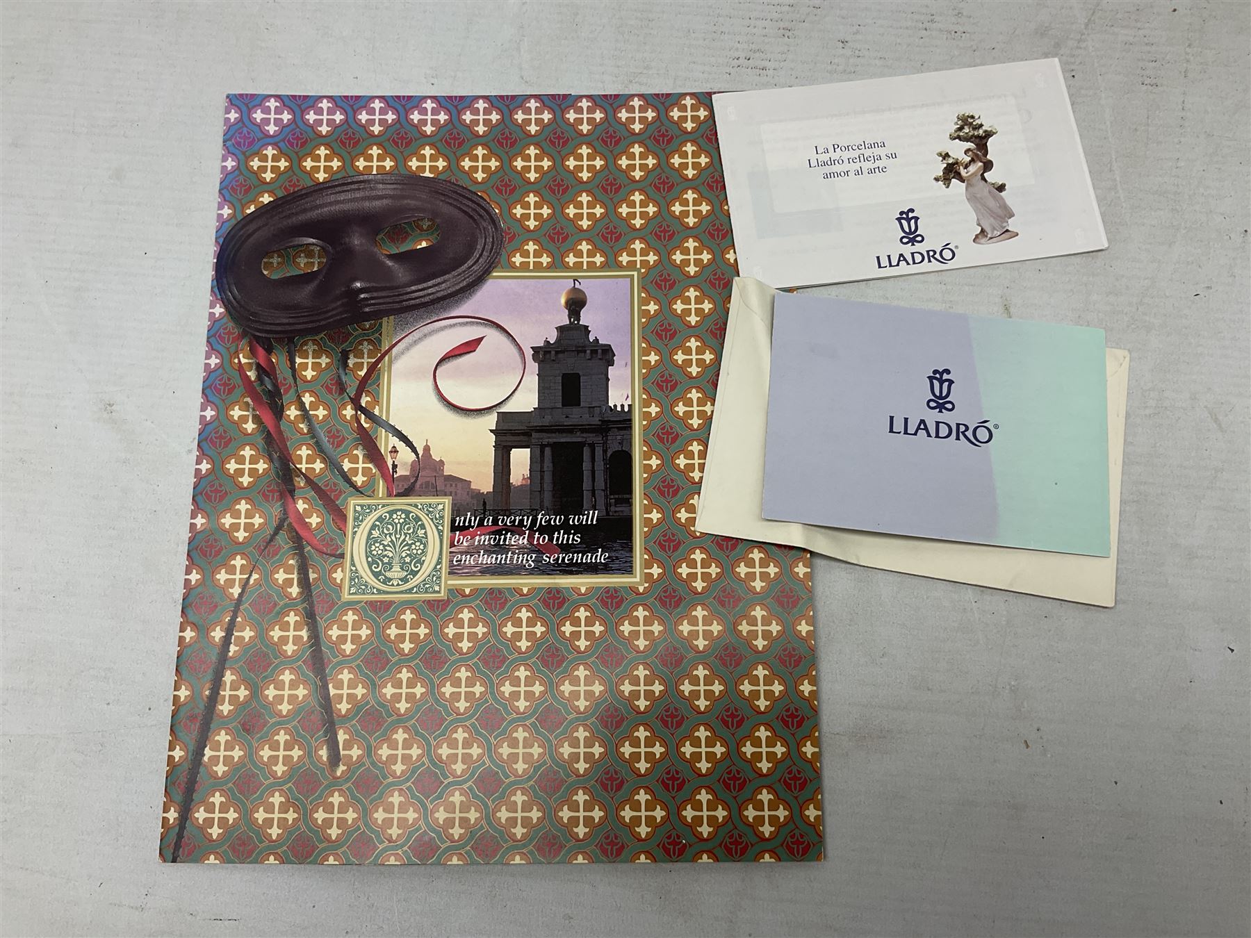 Lladro figure, Jester Serenade, modelled as a ballerina with bouquet of flowers seated before a jester playing the violin, limited edition 2541/3000, sculpted by Antonio Ramos, no 5932, with original box, year issued 1993, year retired 1994, H37cm