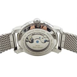 Vaan Konrad gentleman's automatic stainless steel calendar wristwatch, on stianless steel strap