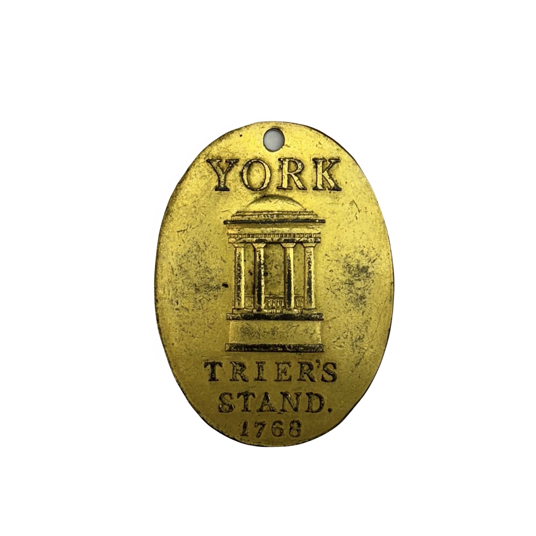 York Trier's Stand gilt pass, bearing date 1768, back named 'CAPTN CASTOBADIE', No. 27