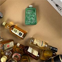 Collection of miniature whisky, including Glendronach 12 year old highland scotch whisky, Knockando 1975 pure scotch whisky, Isle of Jura pure malt scotch whisky etc, together with a bottle of Dow's Ruby Port, verious contents and proof  