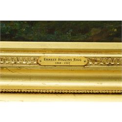 Ernest Higgins Rigg (Staithes Group 1868-1947): Children Playing in a Stream near Staithes, oil on canvas signed 50cm x 67cm