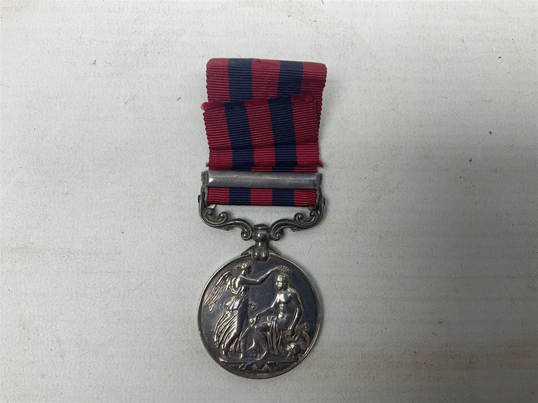 Victoria India General Service Medal with Waziristan 1894-5 clasp awarded to 1235 Sepoy Nuh Joifoih 4th Punjab Infy.; with ribbon
