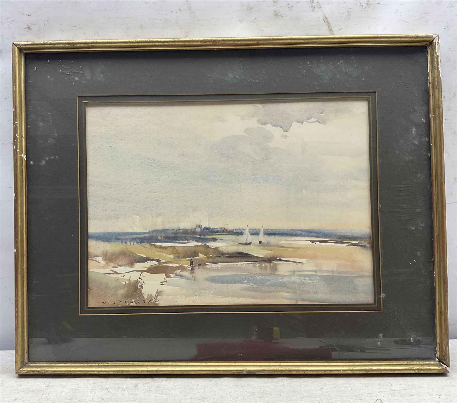 William B Dealtry (British 1915-2007): 'Kilnsea - Towards Spurn Point', watercolour signed, titled verso 29cm x 40cm 