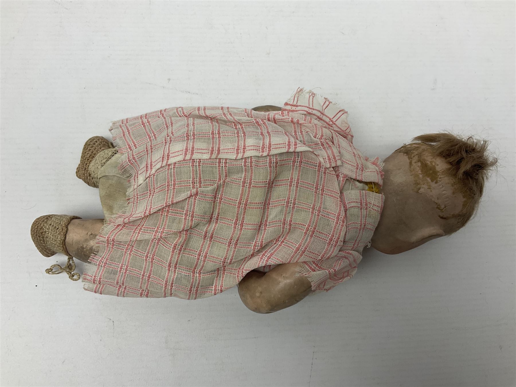 Palitoy Blip electronic game; boxed; and 1920s German Hermann Steiner bisque head doll with applied hair, sleeping eyes, open mouth with upper teeth and composition body with jointed limbs; marked with HS monogram and 6/0; H26cm (2)