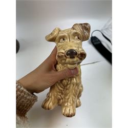 Collection of Sylvac, including posy vase, jug and dog figure, together with a Hornsea Fauna jug