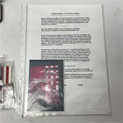 Two Imperial Service Medals to Elsie Hannah Ferguson and Fred Whitehead; each in original case; WWI Special Constabulary Medal to Inspr. Alfred W. Thompson; modern Prisoner of War Medal; cased; replica Victoria Cross and India Mutiny Medals with archive of information relating to Pte. Robert Newell V.C. 9th Lancers; replica Victoria Cross and George Cross with miniatures; and other replica medals etc