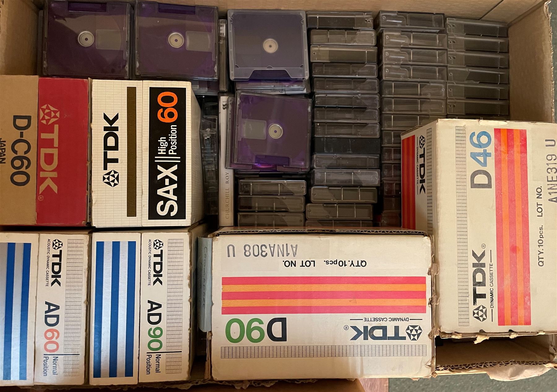 A large collection of Jazz and Classical CD's including Bing Crosby, Duke Ellington, 'The Great Composers' set, together with various cassettes and minidisc's in four boxes 