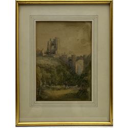 Frederick William Booty (British 1840-1924): Scarborough Castle, watercolour signed 25cm x 18cm