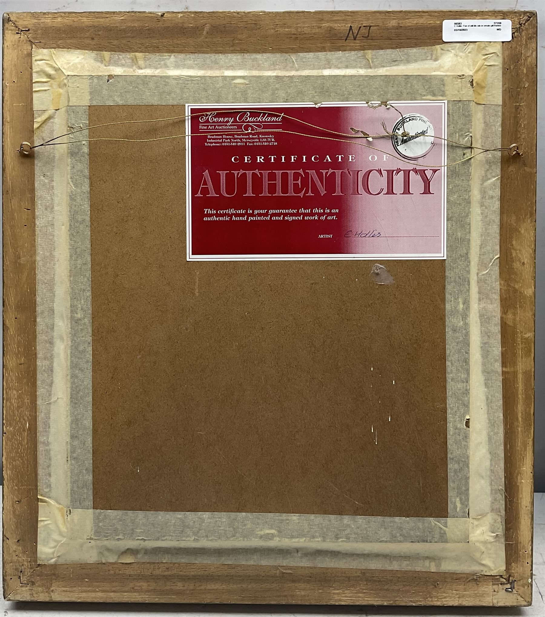 E Hollis (19th/20th Century): Still Life of Fruit and Wine, pair oil on canvas signed 29cm x 24cm (2)