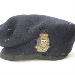 Royal Electrical and Mechanical Engineers, two caps and two officers berets, together with a spike bayonet 