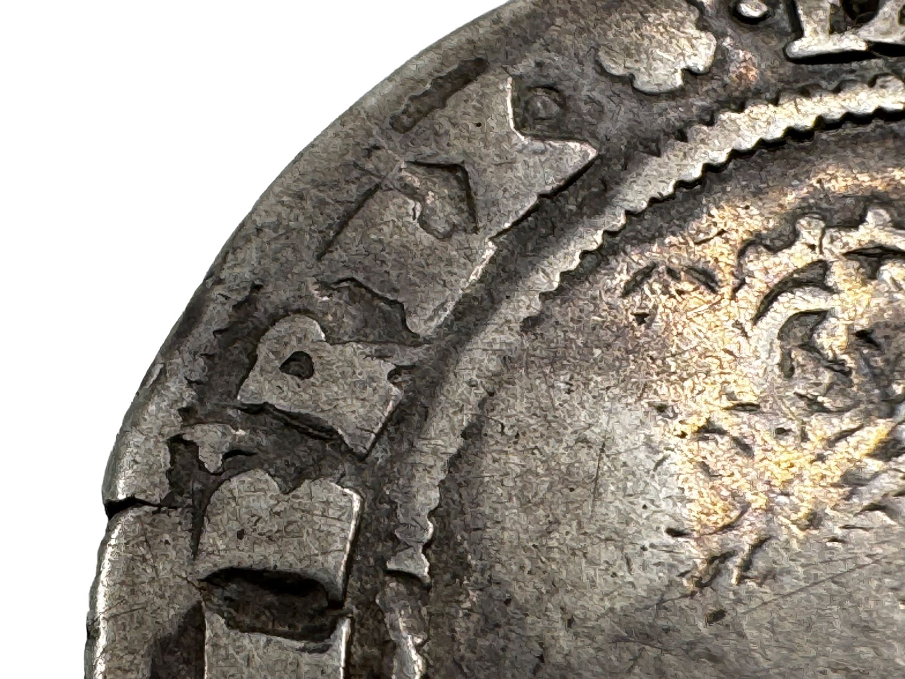 James I Irish 17th century silver one shilling coin