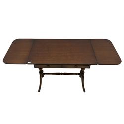 20th century mahogany drop leaf sofa table