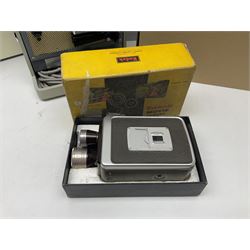 Bolex Paillard P3 Zoom Reflex camera body, serial no 38090, with 'B te S.G.D.G Som Berthiot Pan-Cinor 1:1.9 f=8a 40' lens, serial no. 40251438 in case, Kodak Brownie movie camera, Kodak model 2 Brownie movie camera and a Kodak 8 Movie Projector A-15G and other camera equipment 