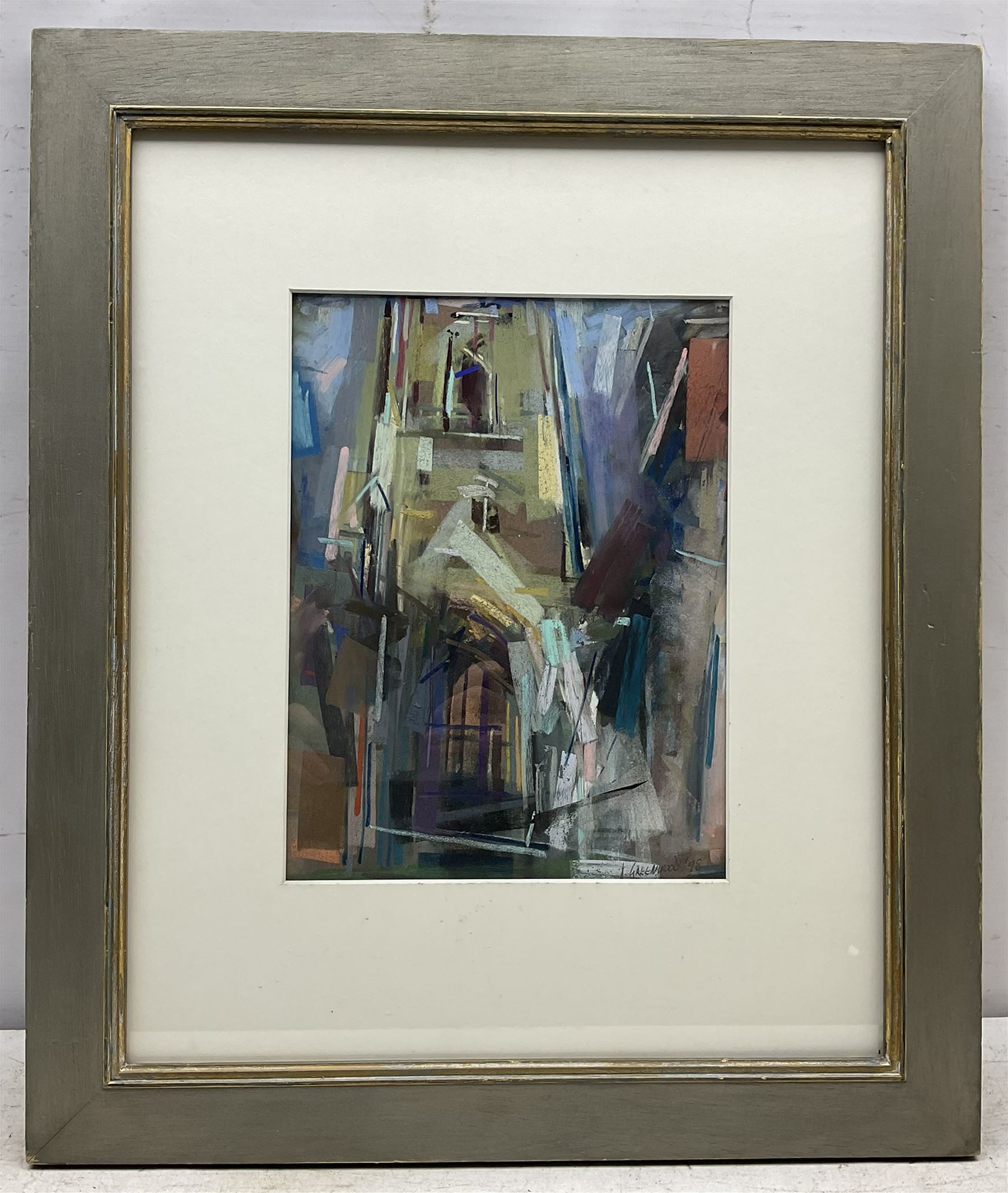 David Greenwood (Northern British Contemporary): 'Fountains Abbey - Huby's Tower', pastel signed and dated '98, titled on label verso 30.5cm x 23cm 
Provenance: with Chantry House Gallery, Ripley, Harrogate, label verso