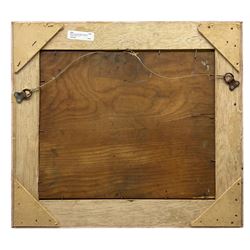 Circle of Arthur Spooner (British 1873-1962): Figure with Horse in Field, oil on panel unsigned, attributed verso 30cm x 35cm