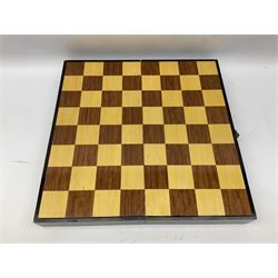 Chinese style chess set and folding storage board, cast resin pieces, board game, L50.5cm