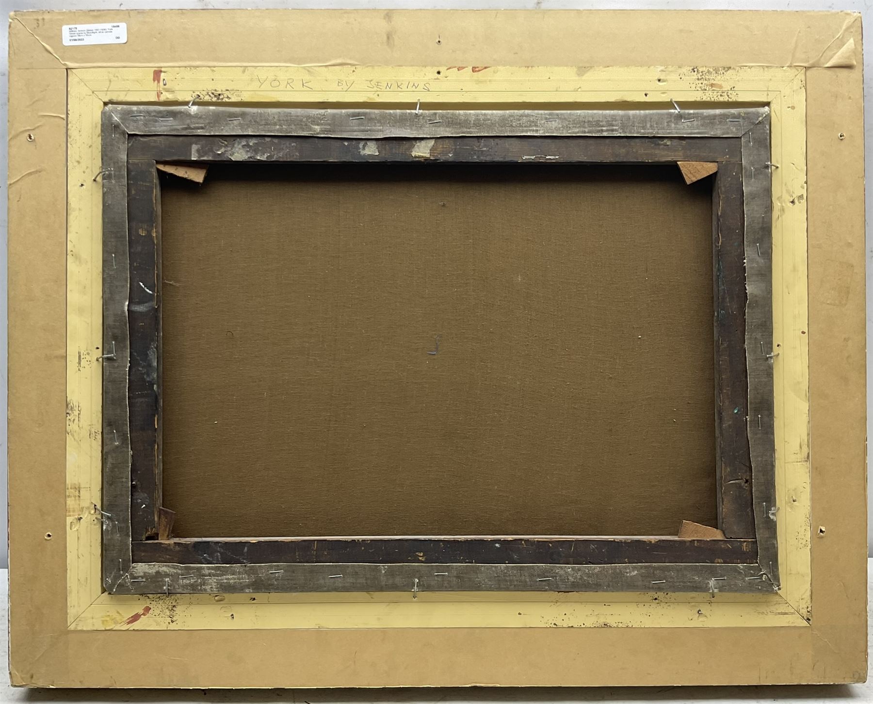 Wilfred Bosworth Jenkins (British 1857-1936): York Street Scene by Moonlight, oil on canvas signed 39cm x 55cm