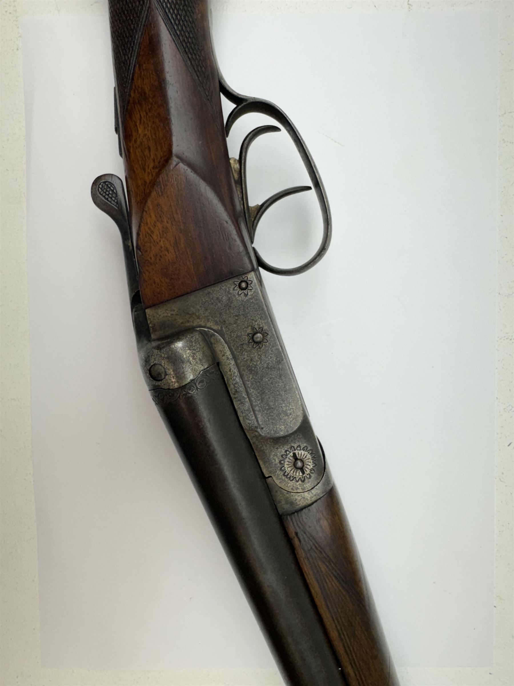 SHOTGUN CERTIFICATE REQUIRED - foreign 12-bore double trigger side by side double barrel shotgun serial no.1147 