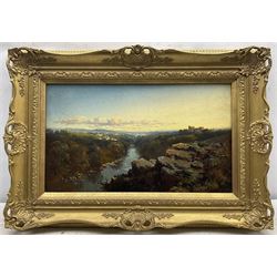 Edmund John Niemann (British 1813-1876): 'Thornbury Castle' near Bristol, oil on canvas signed, titled on the stretcher 29cm x 49cm