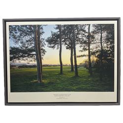 Richard Beaumont (British 20th Century): '18th Hole, Ganton Golf Club North Yorkshire', large framed photograph 56cm x 76cm 
