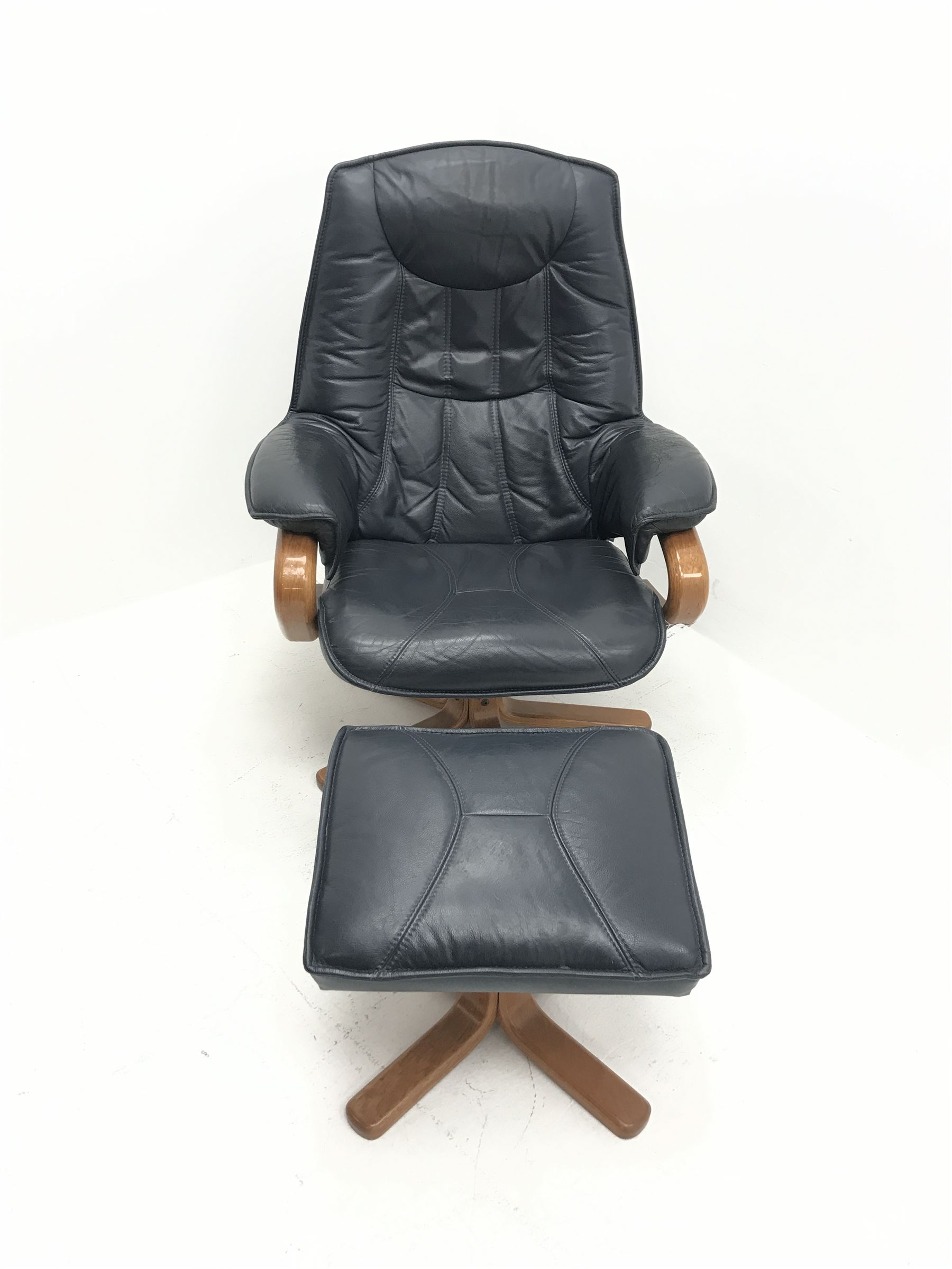 Ekornes Somo reclining chair and stool 