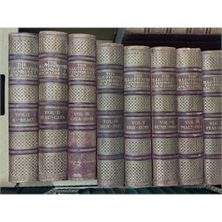 Dickens, Charles: The Fireside Edition fourteen volumes, green cloth boards together with Churchill, Winston, The Second World War, six volumes, The Illustrated Chambers Encyclopedia, ten volumes, and various authors