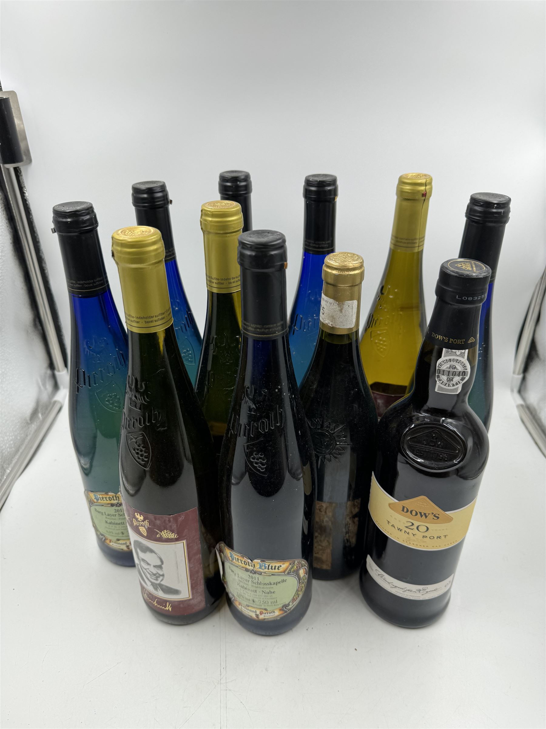 Dow’s Tawny port, one bottle, together six Pieroth Blue Burg Layer 2011 Schlosskapelle Kabinett Nahe and ten other 