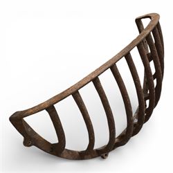 Pair of large 19th century cast iron hay racks