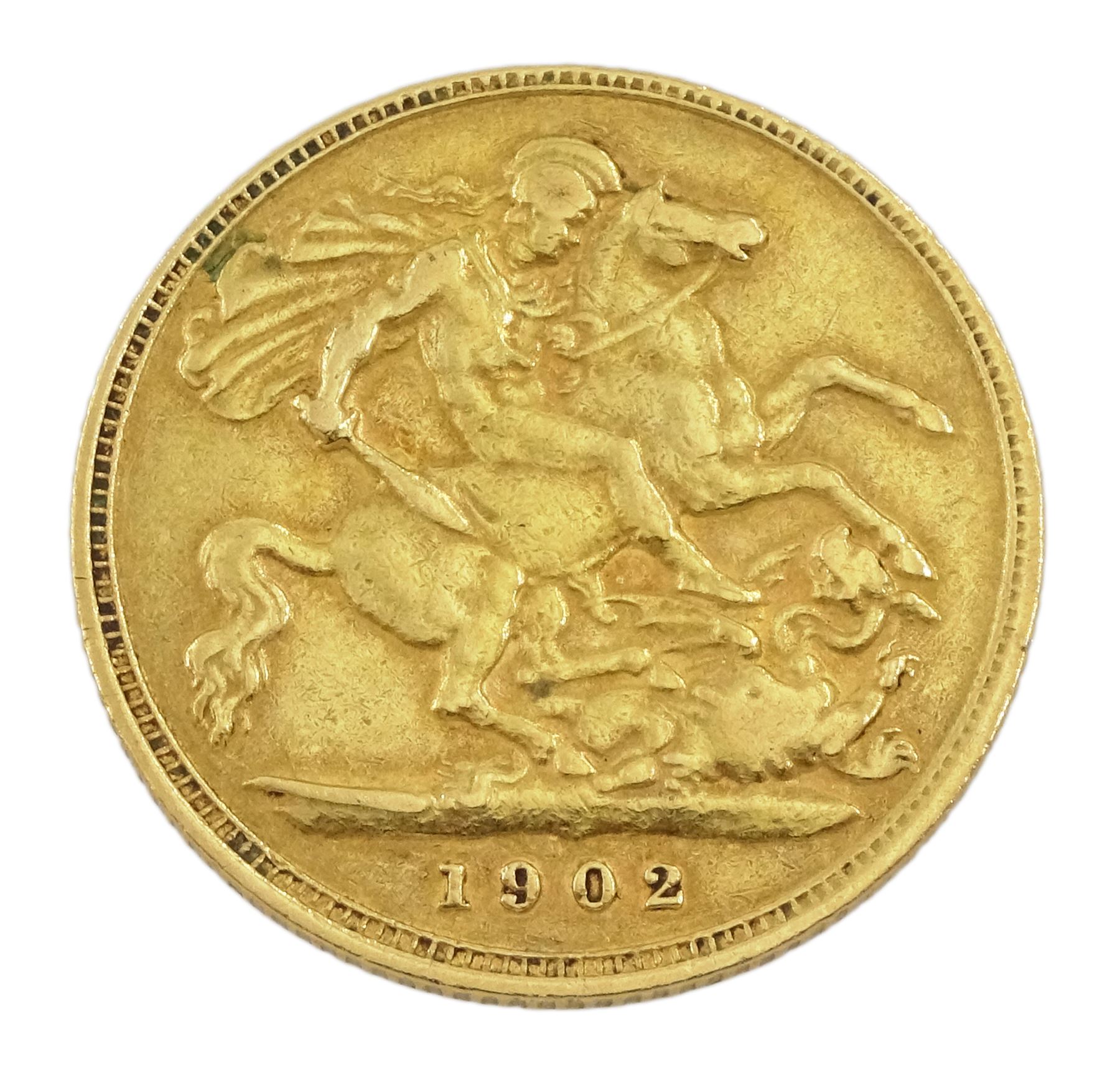 King Edward VII 1902 gold half sovereign coin 