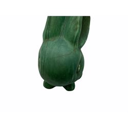 Large Bourne Denby green rabbit, with printed mark beneath, H26cm
